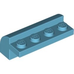 6081-156 Steen 2x4x1 1/3= 1 rij noppen, afgeronde kop blauw, middenazuur NIEUW *1L097