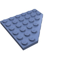 6106-55 Platte plaat 6x6 afgekapte hoek blauw, zandkleurig NIEUW *5A026