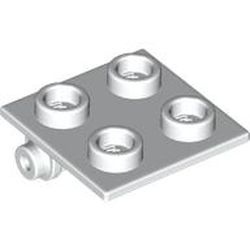 6134-1 Scharnierplaat- top 2x2 wit NIEUW *1B325