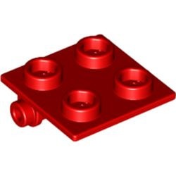 6134-5G Scharnierplaat- top 2x2 rood gebruikt *6K11