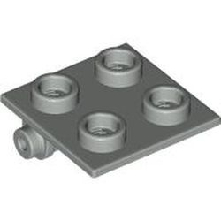 6134-9 Scharnierplaat- top 2x2 lichtgrijs (klassiek) NIEUW *1B325