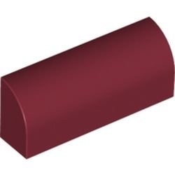 6191-59 Steen, 1x4x 1 1/3 met afgeronde top, geen noppen rood, donker NIEUW *1B071