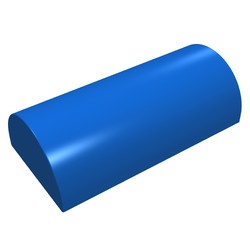 6192-7 Steen 2x4 geheel afgerond blauw NIEUW *1B073