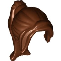 62696-88 Haar vrouw- ponystaart met lange zijplukken bruin, roodachtig NIEUW *0L0000
