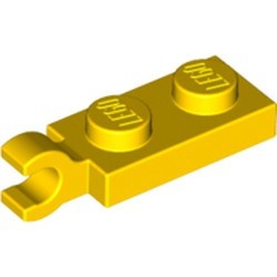 63868-3 Platte plaat 1x2 HORIZONTALE clip korte einde (in verlengde) geel NIEUW *1B290