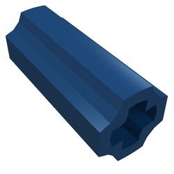 6538c-63 Technic, As koppelaar ribbels lengterichting blauw, donker NIEUW *1A074