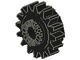 6542-11 Technic, Tandwiel 16 tanden met Clutch zwart NIEUW *0D000