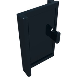 6546-11G Deur 1x2x3 verticale hendel zwart gebruikt *1C030