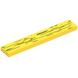 6636px1-3G Tegel 1x6 met houtmotief geel NIEUW *0K000