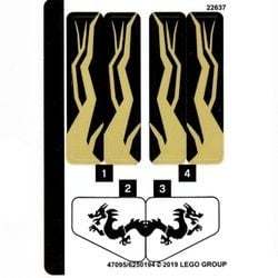 70666stk01 STICKER 70666 The Golden Dragon NIEUW *0S0000