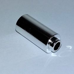 71075-22G Steen, kwartrond 1x1x2/3 met nop chrome zilver gebruikt *1B334