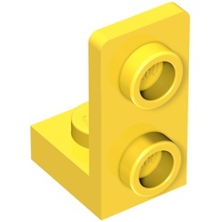 73825-3 Verbindingsplaat 1x1 - 1x2 in lengte naar boven geel NIEUW *1B260
