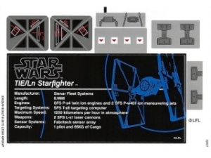 75095stk01 STICKER 75095 TIE Fighter UCS NIEUW *0S0000