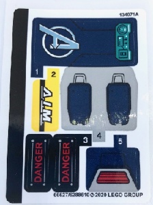 76142stk01 STICKER 76142 Avengers Speeder Bike Attack NIEUW *0S0000