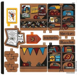 76452stk01 STICKER 76452 Harry Potter Quidditch Supplies&Ice Cream Parlour NIEUW *0S0000