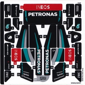 77244stk01 STICKER 77244stk01 Mercedes-AMG PETRONAS F1 Team W15E Performance NIEUW *0S0000