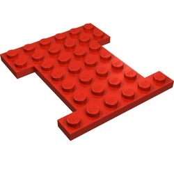 780-5G Bodemplaat 6x7 (1x6-4x4-6x2) rood gebruikt *