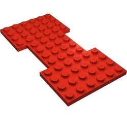 781-5G Bodemplaat 6x12 (4x6-4x4-4x6) rood gebruikt *