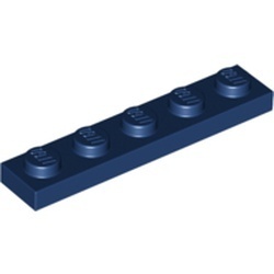 78329-63 Platte plaat 1x5 blauw, donker NIEUW *1B172