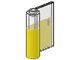 802-3G Deur 1x3x3 rechts met ruit boven verticale hendel geel gebruikt *1C028