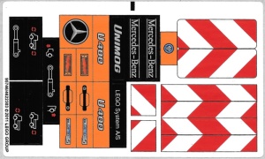 8110stk01 STICKER 8110 Mercedes-Benz Unimog U 400 NIEUW *0S0000
