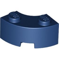85080-63 Steen 2x2 gebogen (Macaroni) NIEUWE STIJL (andere bodem) blauw, donker NIEUW *1B065