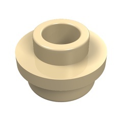 85861-2 Platte plaat 1x1 rond MET GAT IN MIDDEN transparant NIEUW *1B235