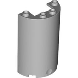 85941-86 Cylinder, half 2x4x5 met 1x2 uitsnede grijs, licht (blauwachtig) NIEUW *