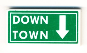 87079pb0057-1G Tegel 2x4 DOWN TOWN (Sticker) wit gebruikt *5t14-02