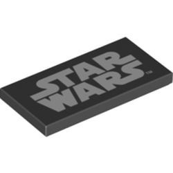 87079pb0748-11G Tegel 2x4 Star Wars Logo zwart gebruikt *5t14-03
