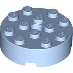87081-105B BULK: 10x Steen, rond 4x4 zonder gaten zijkant blauw, lichthelder NIEUW *5D000