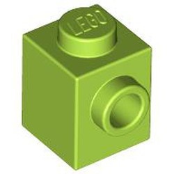 87087-34 Steen 1x1 noppen 1 zijde lime NIEUW *1B034