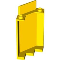87421-3G Kasteelmuur 3x3x6 Hoek NIEUWE BODEM geel gebruikt *