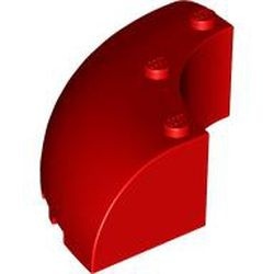 87559-5 Steen, dik kwartrond 6x6x2 rood NIEUW *