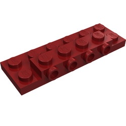 87609-59 Plaat 2x6x 2/3 4 noppen zijkant rood, donker NIEUW *1L0000