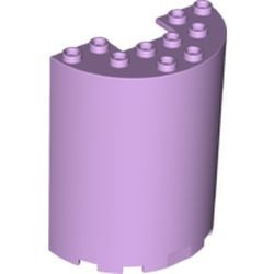 87926-154 Cylinder, half 3x6x6 met 1x2 uitsnede lavender, licht NIEUW *
