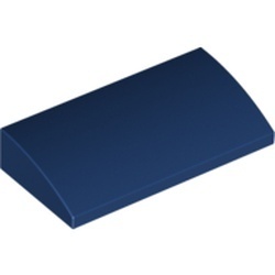 88930-63 Dakpan gebogen 2x4x2/3 geen noppen, MET bodemtubes blauw, donker NIEUW *1B104