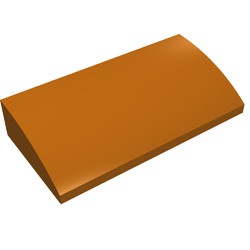 88930-68 Dakpan gebogen 2x4x2/3 geen noppen, MET bodemtubes oranje, donker NIEUW *1B104