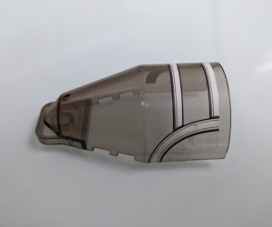 89762pb02-13G Ruit 7x4x2 rond met extra stukje voorop SW ARC-170 Type 1 (Sticker) transparant zwart gebruikt *5S041