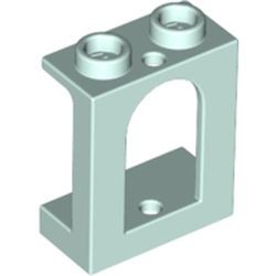 90195-152 Raam 1x2x2 kasteel met halfrond raam aqua, licht NIEUW *1B280