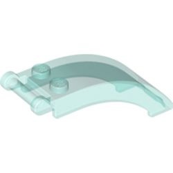 92474-15 Ruit 6x2x2 met handvat rond met extra stukje voorop transparant lichtblauw NIEUW *