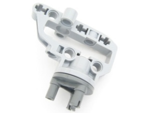 92908c01-86G Technic, besturing asbehuizing MET donkerblauwgrijze ronde wielnaaf en 3 pinnen grijs, licht (blauwachtig) gebruikt *0L0000