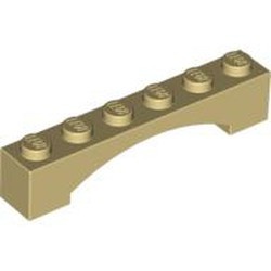 92950-2 Steen, boog 1x6x1 hoog VERHOOGDE BOOG crème NIEUW *1B387