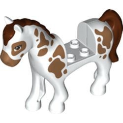 93083c01pb10-1G Friends paard bruine vlekken, roodbruine manen en staart wit gebruikt *5K000