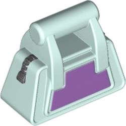 93091pb01-1 Handtas met ritssluiting en middenlavender zijkant aqua, licht NIEUW *0M0000