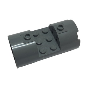 93168-85 Cylinder 3x6x2 2/3 Nieuwe type gevulde noppen 2x6 grijs, donker (blauwachtig) NIEUW *