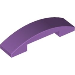 93273-157 Dakpan gebogen 1x4 DUBBEL geen noppen bovenop lavender, midden NIEUW *1B101