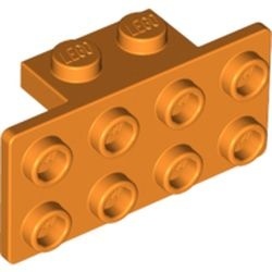93274-4 Verbindingsplaat 1x2- 2x4 (breed) oranje NIEUW *1B264