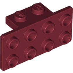 93274-59 Verbindingsplaat 1x2- 2x4 (breed) rood, donker NIEUW *1B264