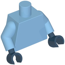 973c040-42 Middenblauw torso, middenblauwe armen, donkerblauwe handen blauw, midden NIEUW *0B0000